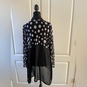 Arianna Black and White Polka Dot Top